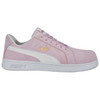 Puma Safety Women's Icon Suede Low Pink & White EH Composite Toe Shoes - 640145