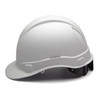 Pyramex Ridgeline Cap Style Hard Hat 4-Point Ratchet Suspension - HP44116 - Matte White Graphite