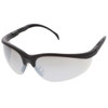 MCR Klondike KD1 Series Safety Glasses - Black Frame - Silver Mirror Lens