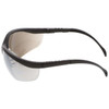 MCR Klondike KD1 Series Safety Glasses - Black Frame - Silver Mirror Lens