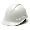 White Pyramex Ridgeline Vented 4-Point Ratchet Hard Hat- HP44110V