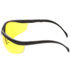 MCR Klondike KD1 Series Safety Glasses - Black Frame - Amber Lens