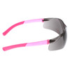 MCR BearKat BK2 Small Frame Safety Glasses - Gray Lens - Non-Slip Pink Temple