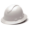 White Pyramex Ridgeline Full Brim Vented 4-Point Hard Hat - HP541V