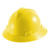 yellow MSA V-Gard Full Brim Hard Hat with Fas-Trac III Suspension