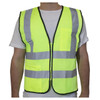 Rugged Blue Class 2 Horizontal Striped Mesh Safety Vest - High Vis Yellow