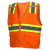 Orange Pyramex Safety RVZ23 Series Type R Class 2 Two-Tone Mesh Safety Vest