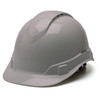 Gray Pyramex Ridgeline Vented 4-Point Ratchet Hard Hat- HP44110V