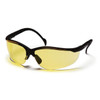 amber Pyramex Venture II Black Frame Safety Glasses w/ Amber Lens