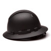 Custom Pyramex Ridgeline Vented Full Brim Hard Hat 4-Point Ratchet Suspension - Matte Black Graphite