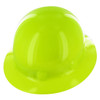High Vis Yellow Fibre Metal SuperEight Full Brim Hard Hat with Ratchet Suspension