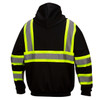 Pyramex RSZH34 Type O Class 1 Enhanced Visibility Black Zip Hooded Sweatshirt
