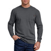 Charcoal Dickies Men's Long Sleeve Heavyweight Crew Neck T-Shirt