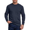 Dark Navy Dickies Men's Long Sleeve Heavyweight Crew Neck T-Shirt