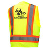 Lime Customized Pyramex Safety RVZ24 Series Type R Class 2 Solid/Mesh Safety Vest