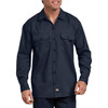 Dark Navy Dickies Men's FLEX - Relaxed Fit Long Sleeve Work Shirt