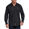 Black Dickies Men's FLEX - Relaxed Fit Long Sleeve Work Shirt
