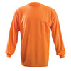 High Vis Orange OccuNomix Long Sleeve Wicking Birdseye T-Shirt W/Pocket - LUX-XLSPB