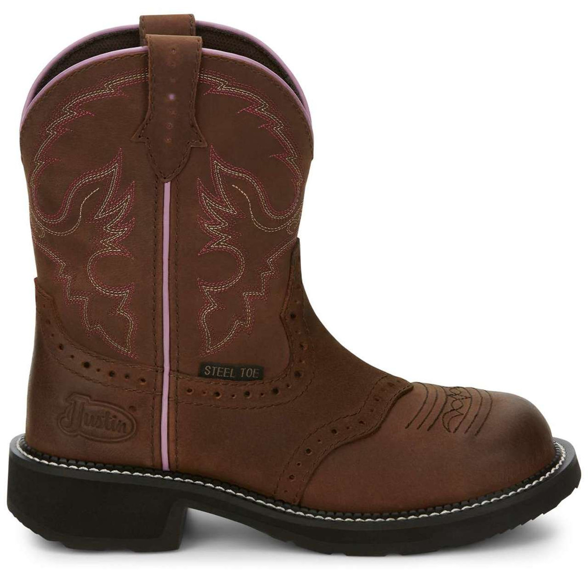 Justin round shop toe womens boots