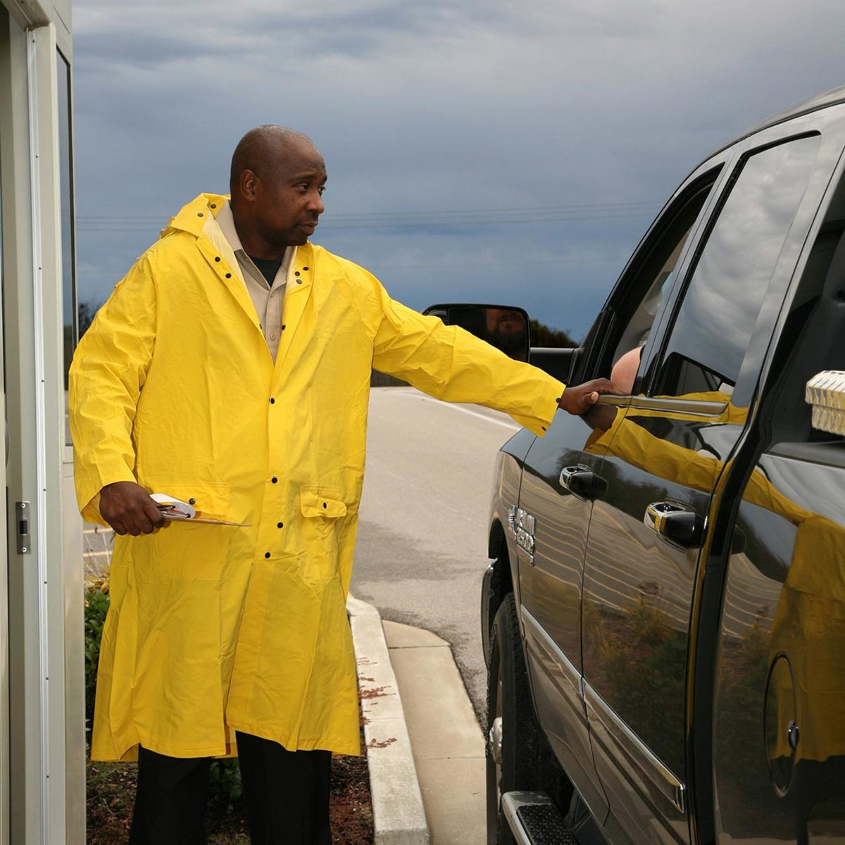 Traditional sales yellow raincoat