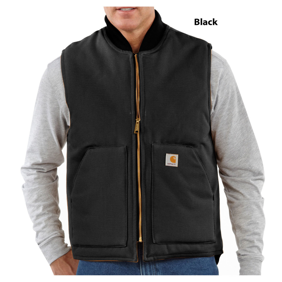 Carhartt Mens Vest - Duck - Arctic Quilt Lined - Carhartt Brown