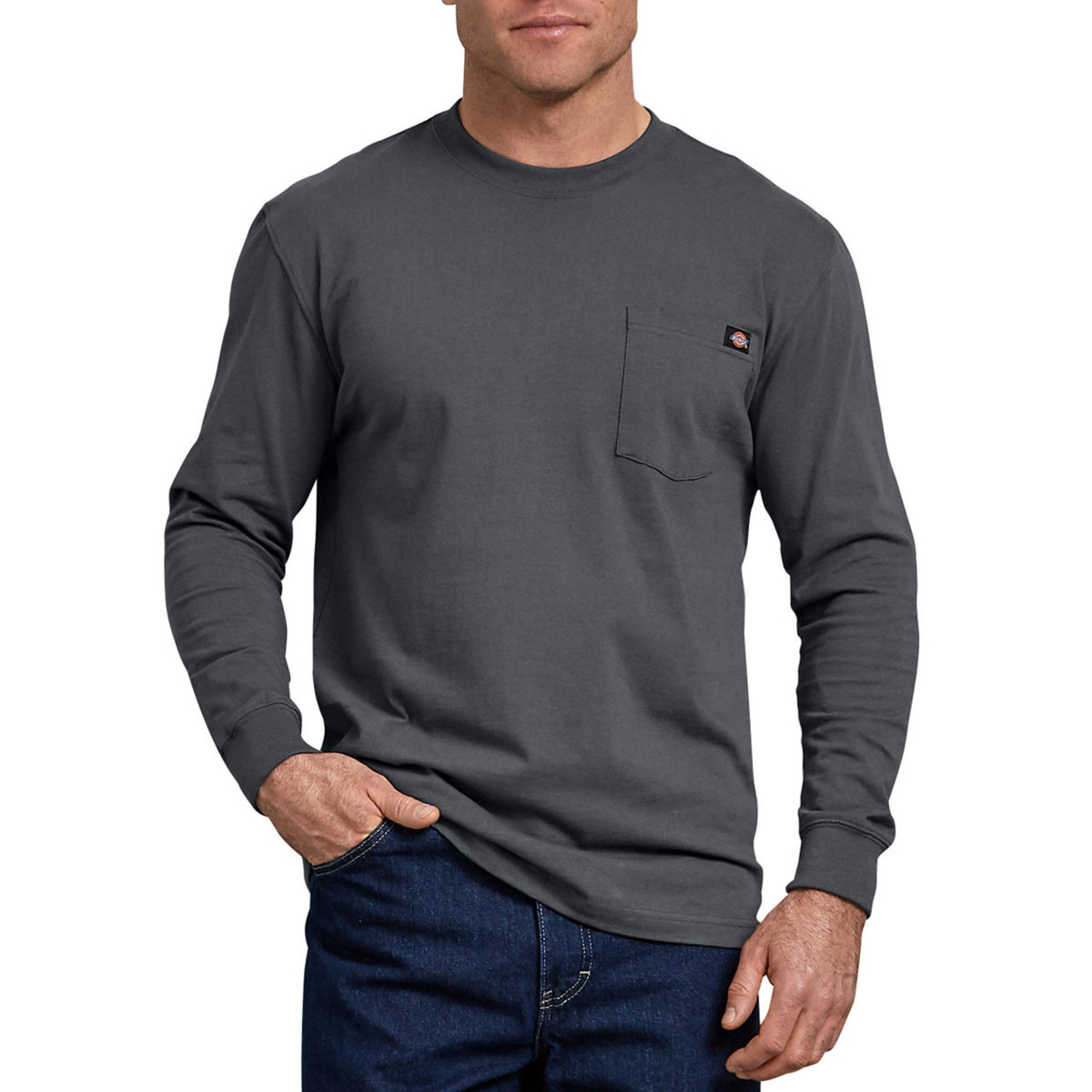 Dickies Men's Long Sleeve Heavyweight Crew Neck T-Shirt