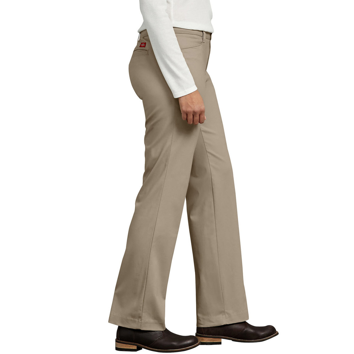 Dickies Women's Curvy Fit Straight Leg Stretch Twill Pants