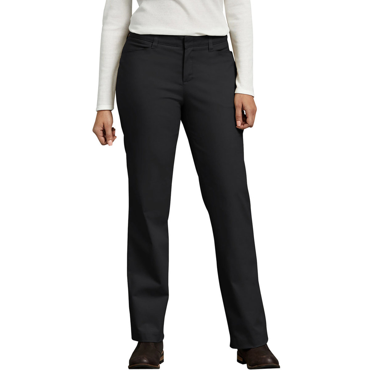 Dickies Women's Slim Fit Boot Cut Stretch Twill Pant - Walmart.com