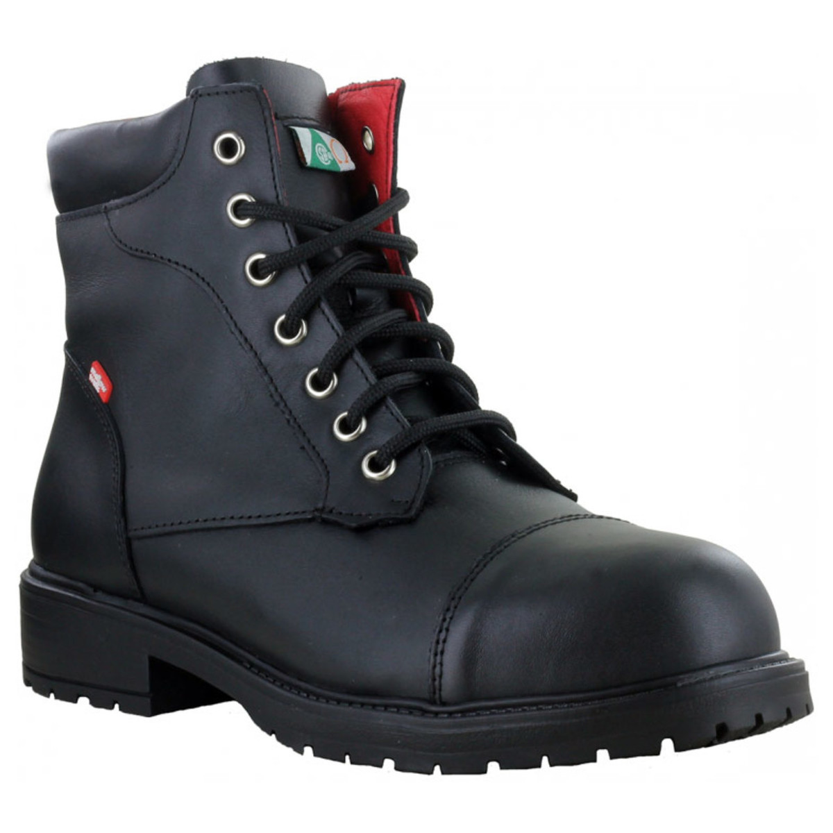 Womens black shop leather work boots