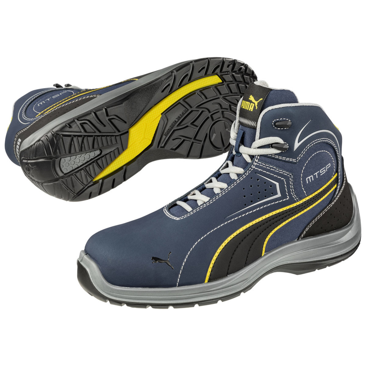 Puma Safety Men's Moto Sport Touring Mid Navy & Black EH Composite Toe  Shoes - 632635