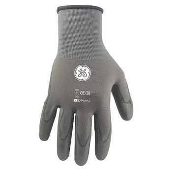 General Electric GG205 Gray Polyurethane Dipped Gloves - Single Pair