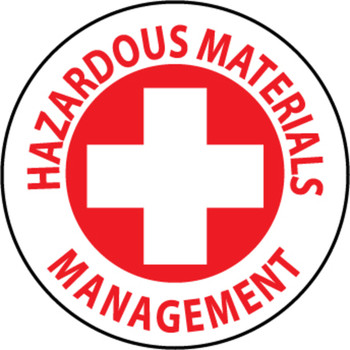 Hazardous Materials Management 2" Vinyl Hard Hat Emblem - 25 Pack
