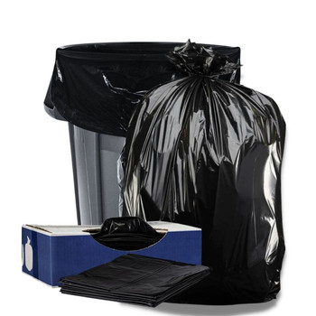 40-45 Gallon Contractor Trash Bags - Black, 50 Bags - 3 Mil