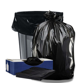 55-60 Gallon Trash Bags - Black, 50 Bags, 1.5 Mil