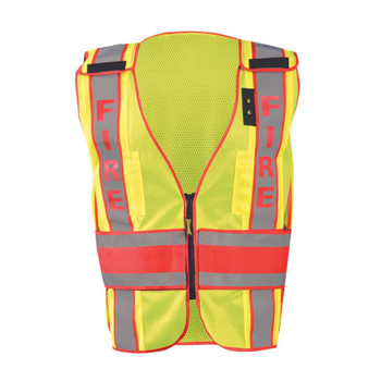 OccuNomix Type P Class 2 High-Vis Fire Mesh Back Public Safety Vest - LUX-DPSF-DOR