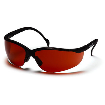 Pyramex Venture II Black Frame Safety Glasses w/ Sun Block Bronze Lens