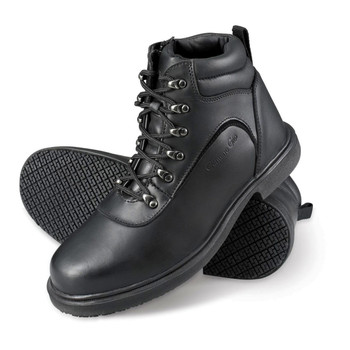 Genuine Grip Women's Slip Resistant EH Steel Toe Boots with Zipper- 7130