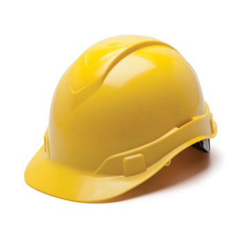 Yellow Pyramex Ridgeline 6-Point Ratchet Hard Hat