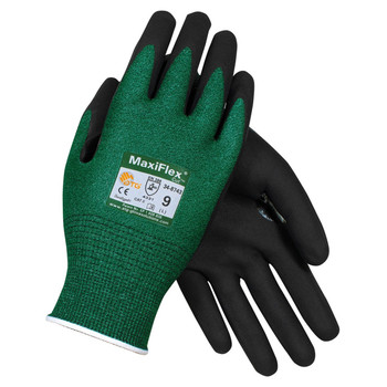 MaxiFlex 34-8743 Green A3 Cut Resistant Nitrile Coated Gloves - Single Pair