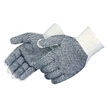 Liberty Women's 4715SP/LD White Two-Sided PVC Dotted Knit Gloves - M