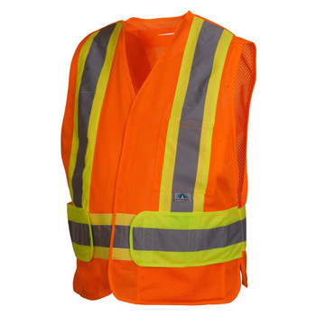 Orange Pyramex Safety RCA27 Series Class 2 X-Back Two-Tone Breakaway Safety Vest