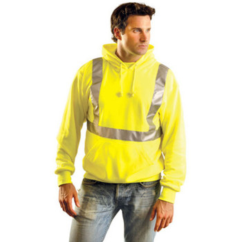 OccuNomix Type R Class 2 High-Vis Zip Hooded Sweatshirt - LUX-SWTLH