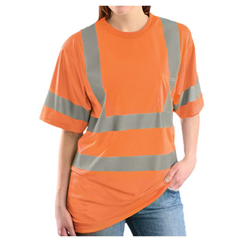 Genuine Dickies Men's Hi-Vis Long Sleeve Safety Tee with 3M™ Scotchlite™  Reflective Taping 