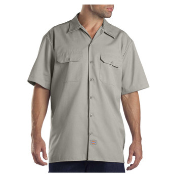 Silver Dickies Men's Short Sleeve Work Shirt - 1574