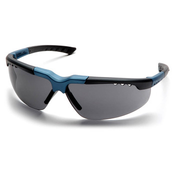 Pyramex Reatta Safety Glasses - Gray Lens - Blue/Charcoal Frame