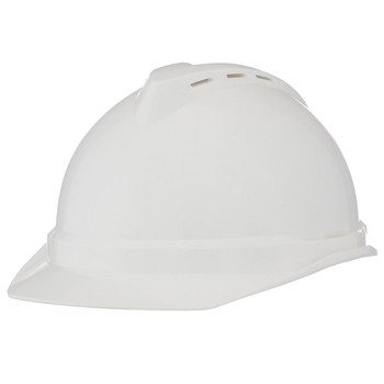 MSA V-Gard 500 Fas-Trac III 6-Point Ratchet Vented Hard Hat