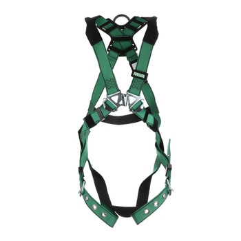 MSA V-FORM Safety Harness with Back D-Ring and Tongue Buckle Leg Straps
