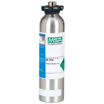 MSA Gas Calibration Cylinder (34 L, (CH4)-1.45%, (O2)-15%, (CO)-60 PPM, (H2S)-20 PPM, Aluminum) - 10048280