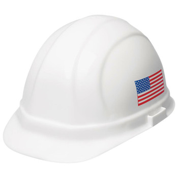 ERB Safety Omega II Cap Style Hard Hat 6-Point Mega Ratchet Suspension - 19950 - White