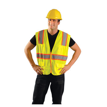 High Vis Yellow OccuNomix Class 2 Mesh Two-Tone Surveyor Safety Vest - LUX-ATRNSM